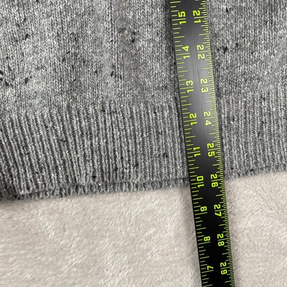 American Eagle Outfitters Men's Sweater S Gray Speckled Crewneck Cotton/Wool Ble - Picture 3 of 12